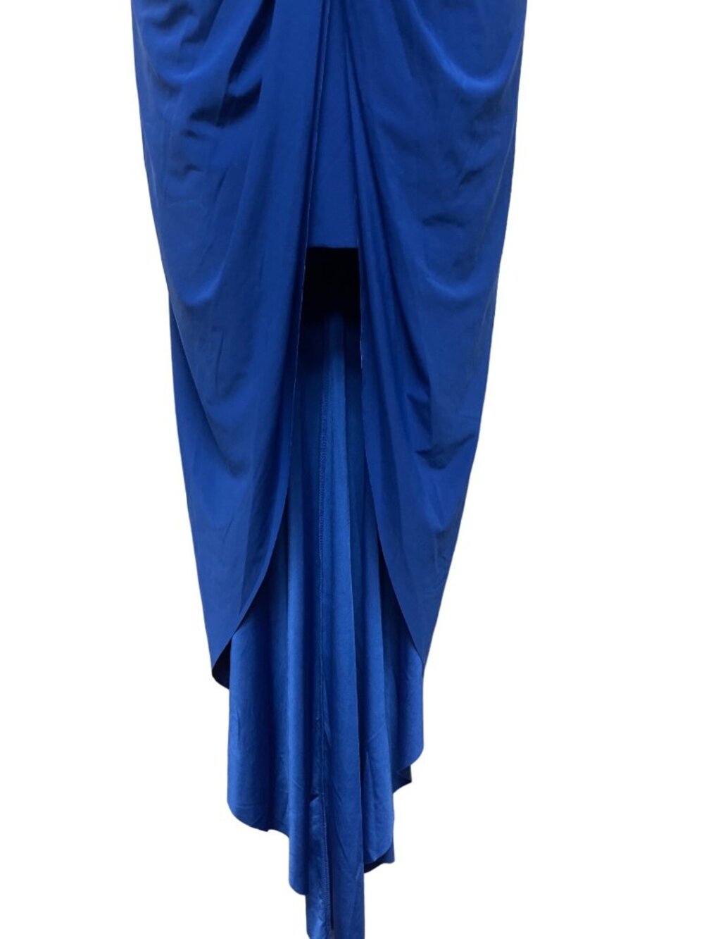 MISA Los Angeles Domino Dress Navy Blue Ruched Knot Front XS NWT Made USA - Picture 4 of 10